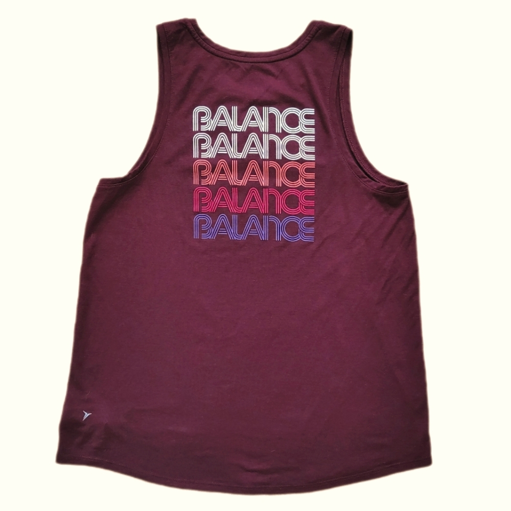 Old Navy Active Burgandy Balance Tank Top Size Small